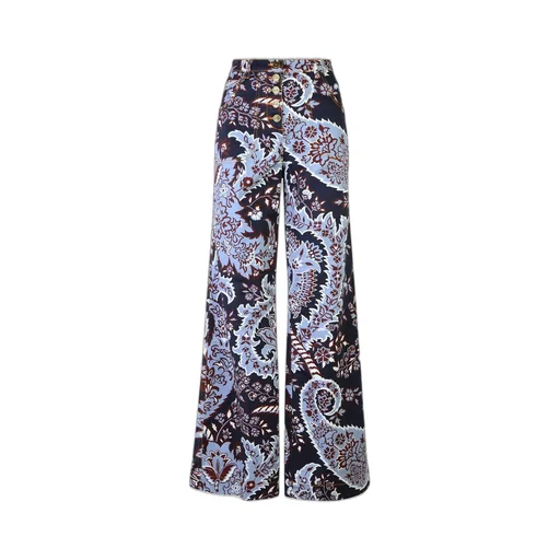 Paisley Printed Flared Jeans