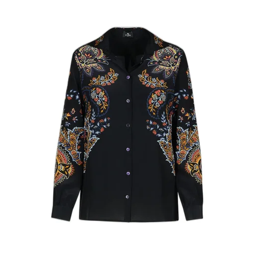 Paisley-Printed Long-Sleeved Shirt