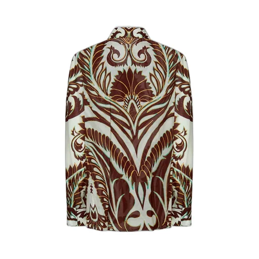 Abstract Printed Long-Sleeved Shirt