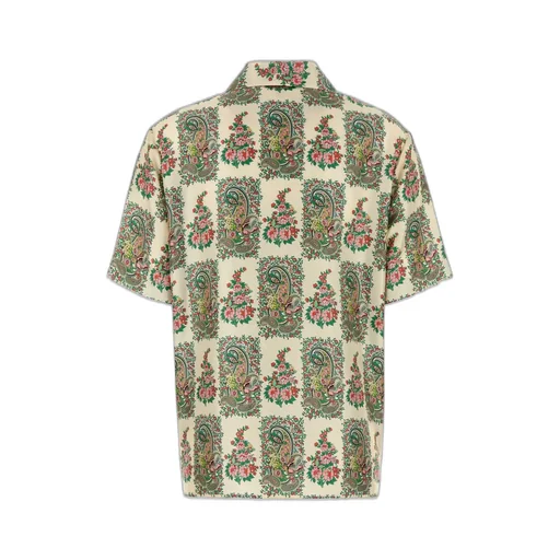 Floral-Printed Short Sleeved Shirt