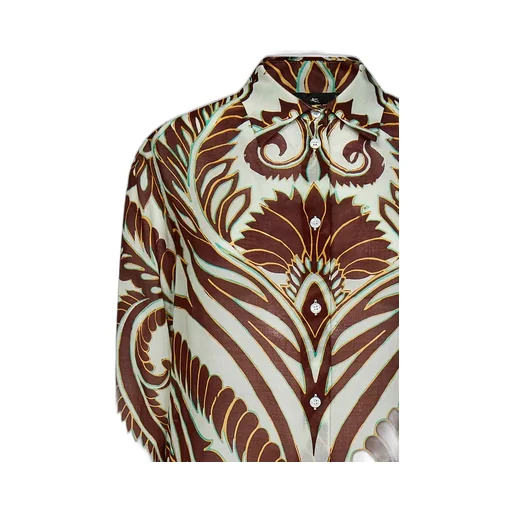 Abstract Printed Long-Sleeved Shirt