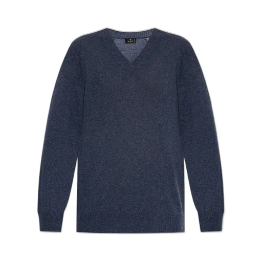 Long-Sleeved V-Neck Jumper