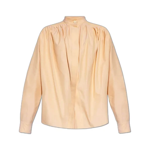 Pleated Long-Sleeved Blouse