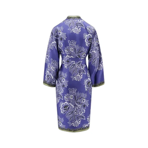 Floral-Printed Belted-Waist Robe