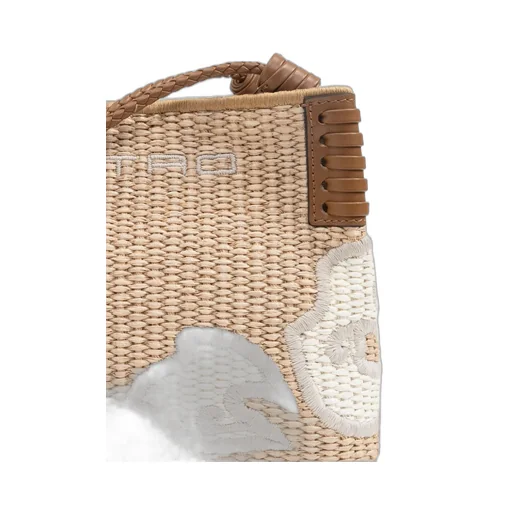 Logo Embroidered Interwoven Crossbody Bag