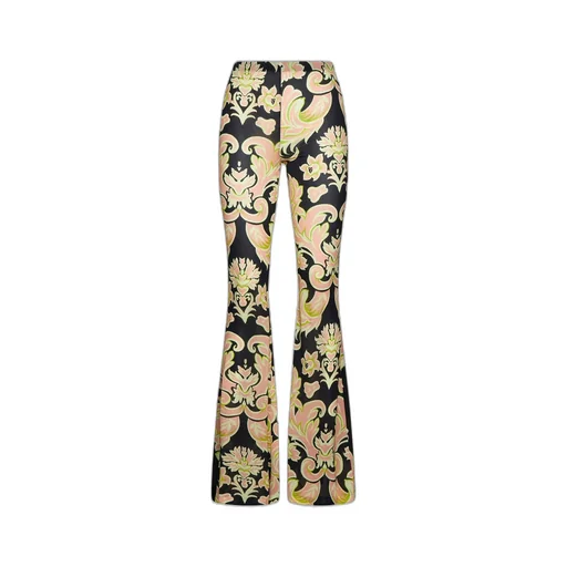 Floral Printed Flared-Leg Trousers