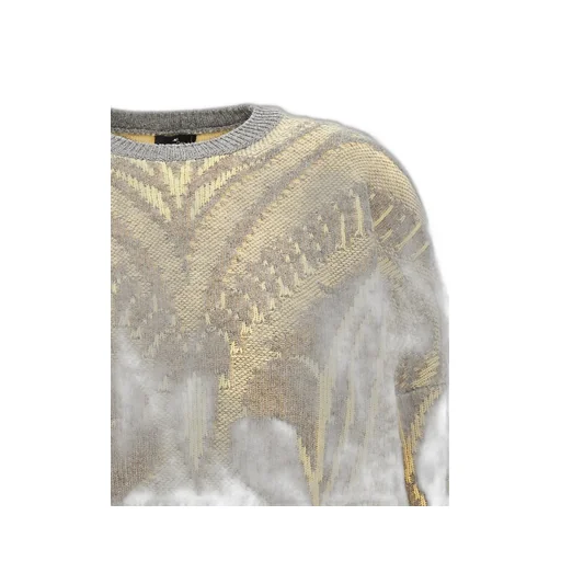 Paisley Pattern Oversized Knitted Jumper
