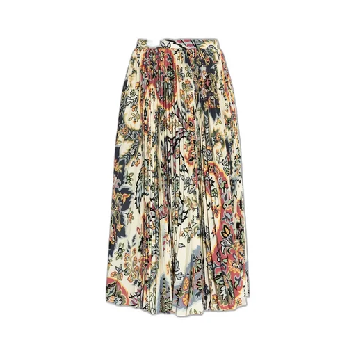Paisley Printed Fully Pleated Midi Skirt