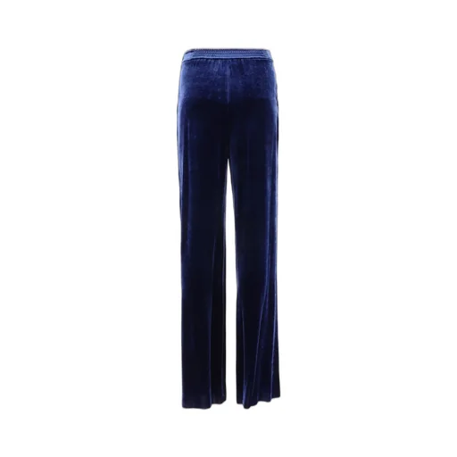 High-Waist Straight-Leg Velvet Pants