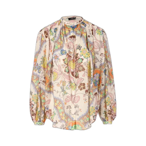 Paisley Printed Curved Hem Shirt