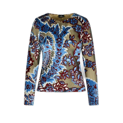 Tulle Jacquard Velvet Top