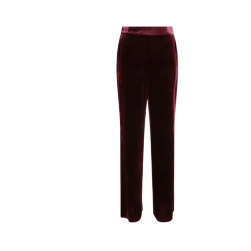 Wide-Leg Velvet Palazzo Trousers
