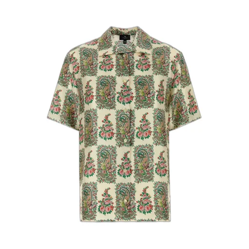 Floral-Printed Short Sleeved Shirt