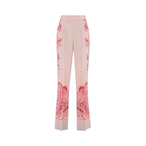 Paisley-Printed Elasticated Waistband Trousers