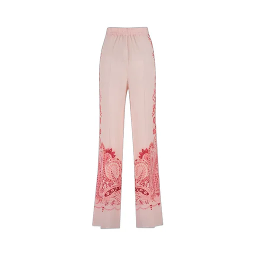 Paisley-Printed Elasticated Waistband Trousers