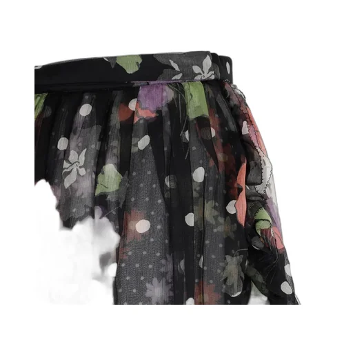 Floral Printed Flared Midi Skirt
