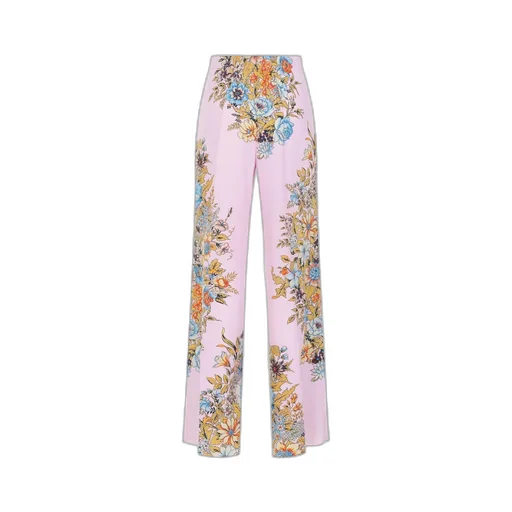 Floral Printed Straight-Leg Trousers
