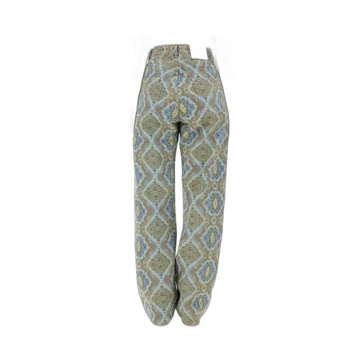 Paisley-Printed Denim Jeans