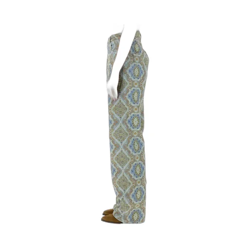 Paisley-Printed Denim Jeans