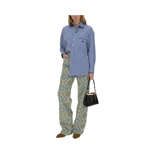 Paisley-Printed Denim Jeans