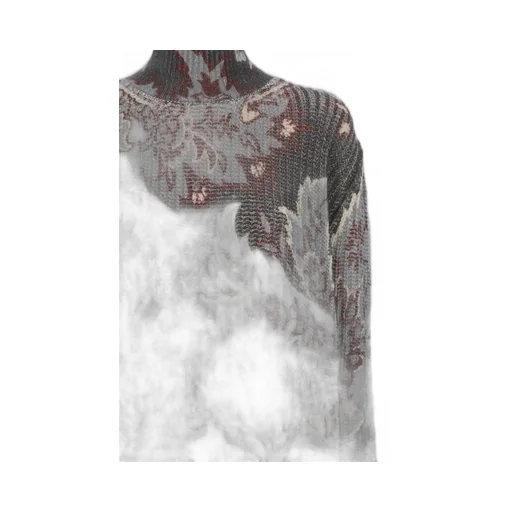 Paisley Printed Turtleneck Jumper