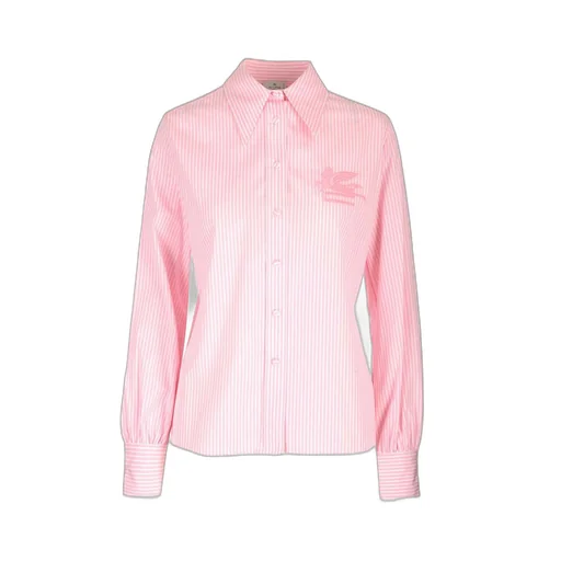 Logo-Embroidered Striped Buttoned Shirt