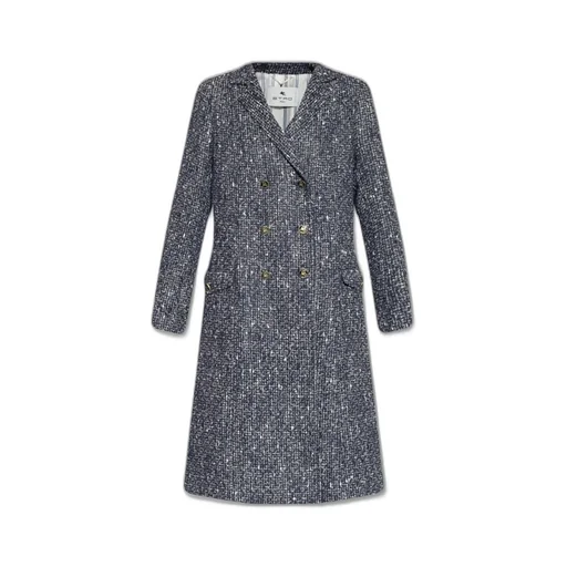 Double-Breasted Tweed Coat