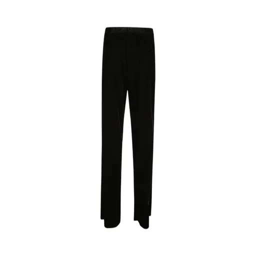 High-Waist Velvet Trousers