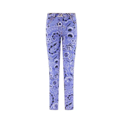 Bandana-Printed Mid-Rise Skinny Jeans