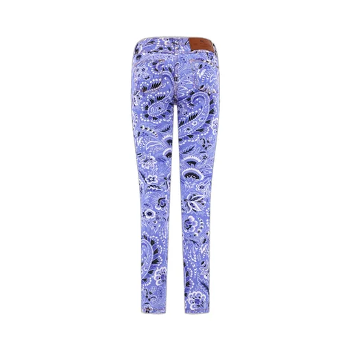 Bandana-Printed Mid-Rise Skinny Jeans
