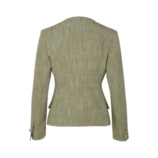 V-Neck Single-Breasted Jacket