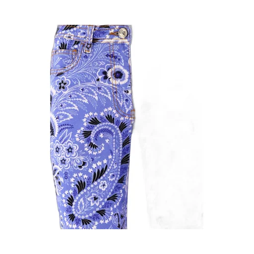 Bandana-Printed Mid-Rise Skinny Jeans