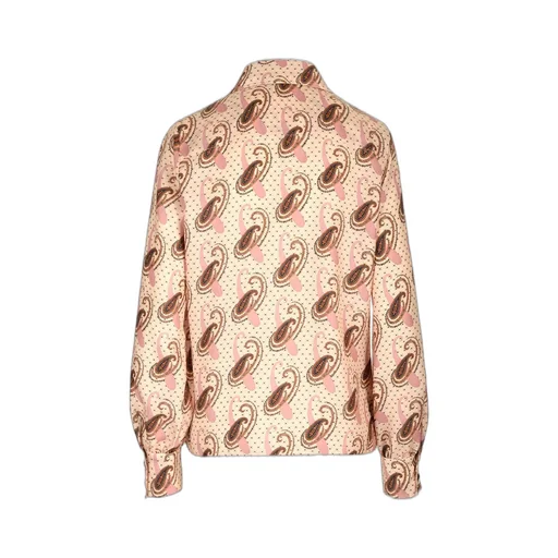Paisley Print Collared Button-Up Shirt