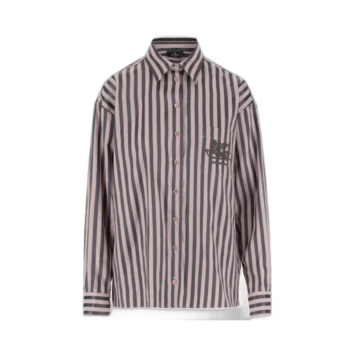 Striped Button-Up Shirt