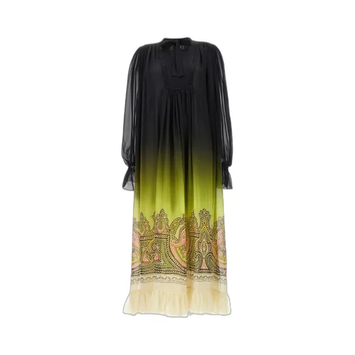 Gradient Effect V-Neck Dress