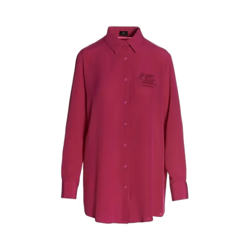 Logo Embroidered Long-Sleeved Shirt