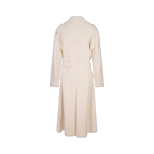 Double-Breasted Belted Long-Sleeved Coat