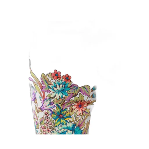 Floral-Printed High Waist Flared Trousers
