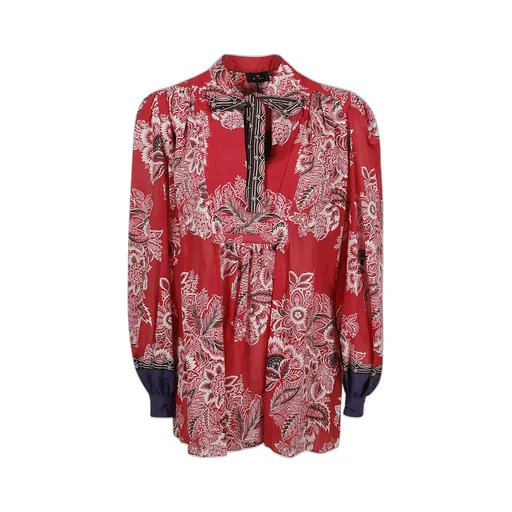 Floral-Printed Long-Sleeved Blouse