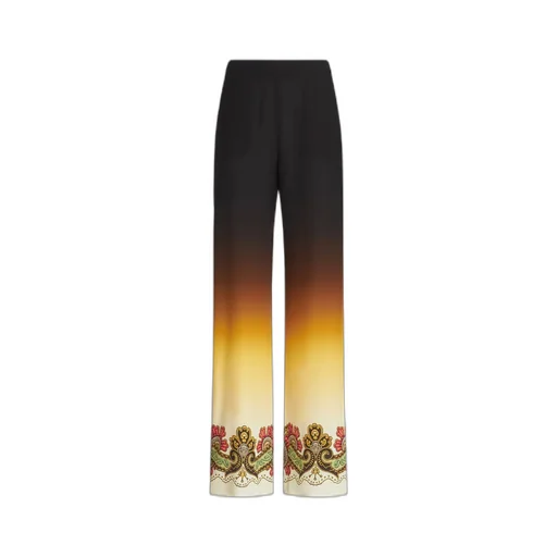 Ornamental Print Ombré Trousers