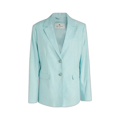 Paisley Jacquard Single Breasted Blazer