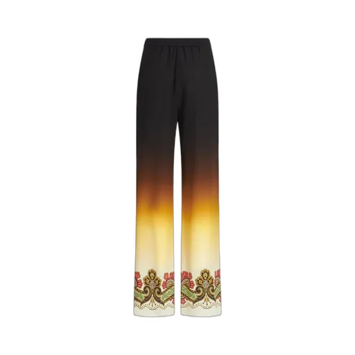 Ornamental Print Ombré Trousers