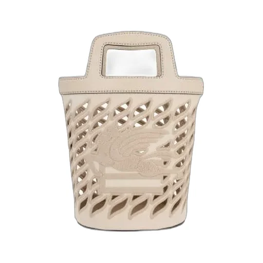 Logo Embroidered Cut-Out Detailed Bucket Bag