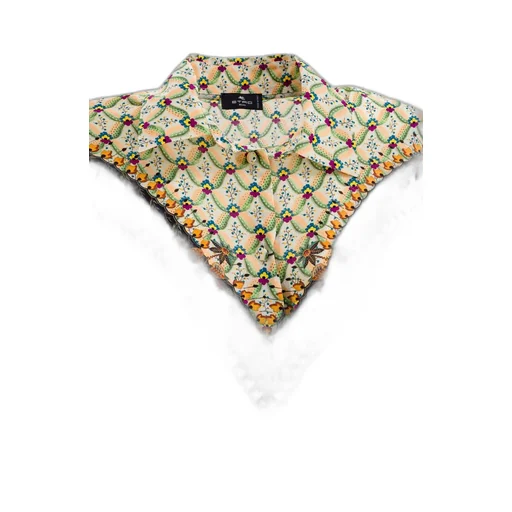 Patterned Collared Button-Up Shirt