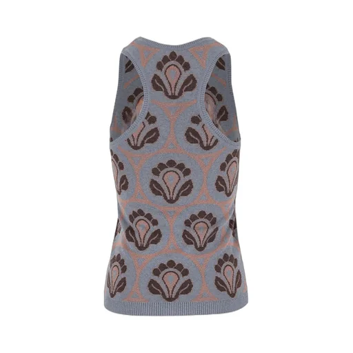 Patterned Jacquard Knitted Tank Top