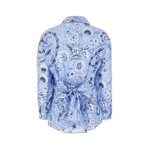 Paisley Printed Belted Waist Shirt