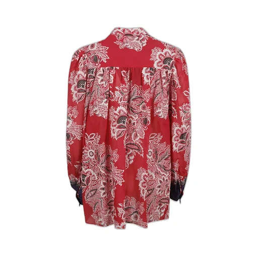 Floral-Printed Long-Sleeved Blouse