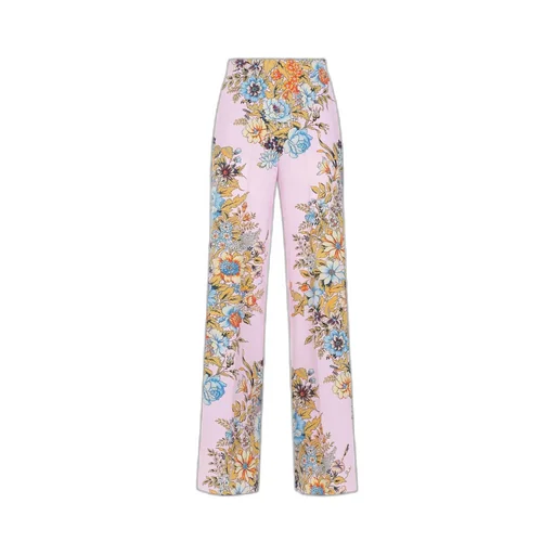 Floral Printed Straight-Leg Trousers