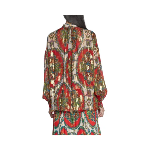 Paisley Pattern Long-Sleeved Blouse