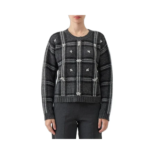 Embellished Plaid Jumper